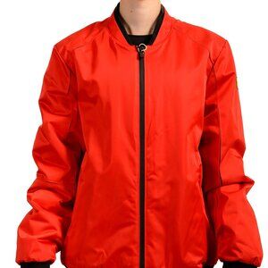 Scuderia Ferrari Women's Red Full Zip Satin Bomber Jacket US XL IT 46